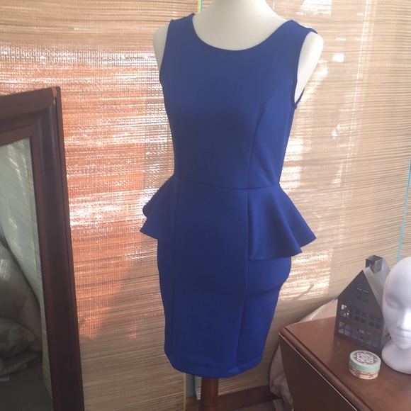 Forever 21 Dresses & Skirts - Forever 21 blue peplum dress